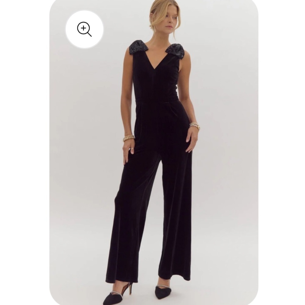 Black Jumpsuit with Sequin Detail